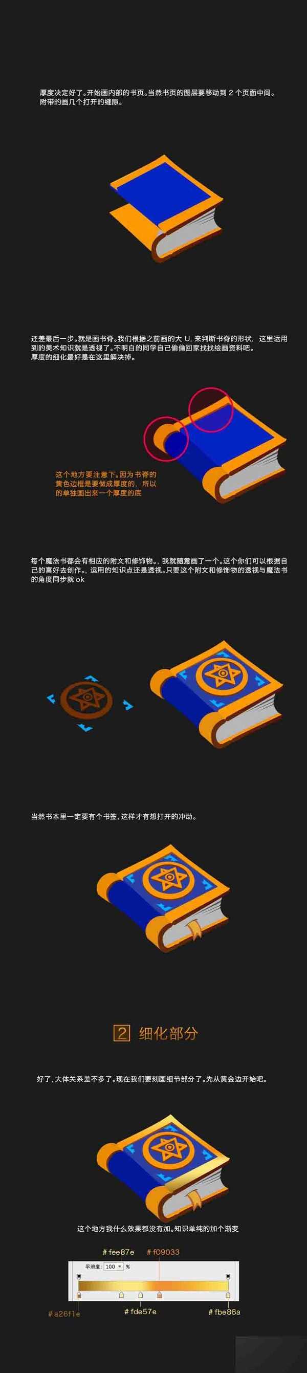 PS钢笔工具鼠绘游戏中的魔法书