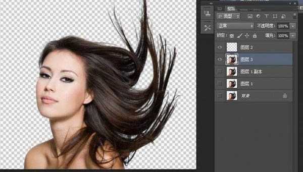 Photoshop使用通道抠出人美女长头发丝