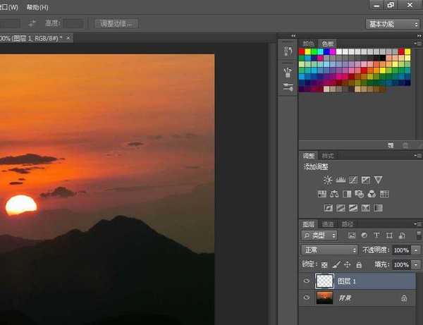 ps cs6怎么给图片制作日出光照效果?