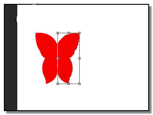 PS怎么画一个大红色的蝴蝶?