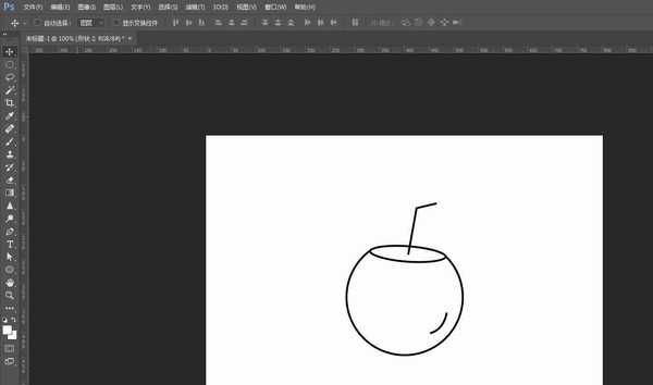 ps怎么画椰子简笔画图形? ps椰子汁图标的设计方法